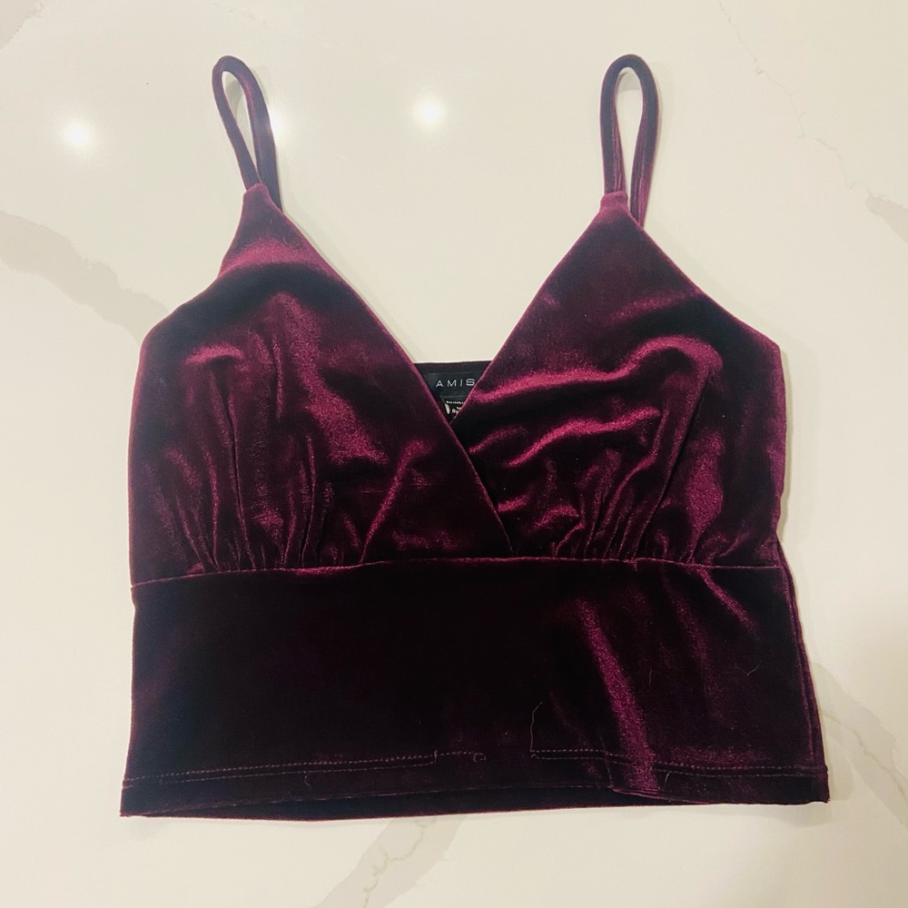 Purple velvet top size small